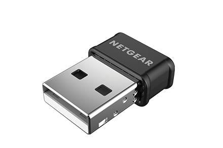 An image of the A6150 - AC1200 WiFi USB 2.0 Adapter, a compact device designed to enable high-speed wireless internet connectivity. Its sleek design features USB 2.0 connectivity for compatibility with various devices.